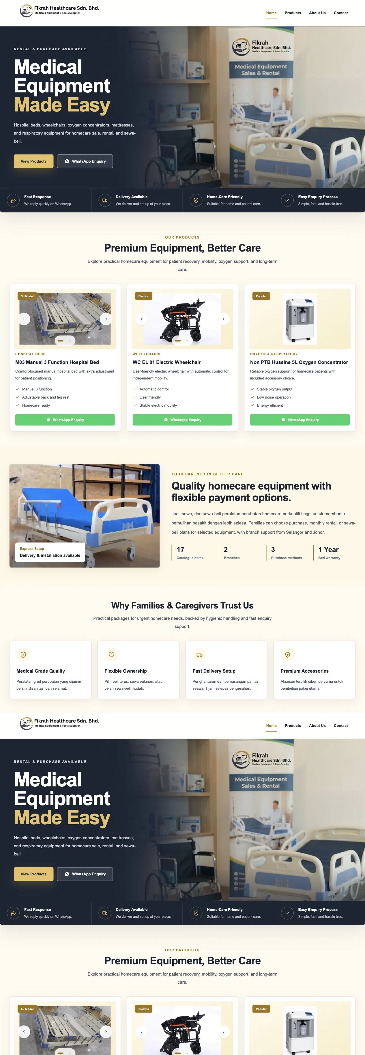 Fikrah Healthcare: website project example