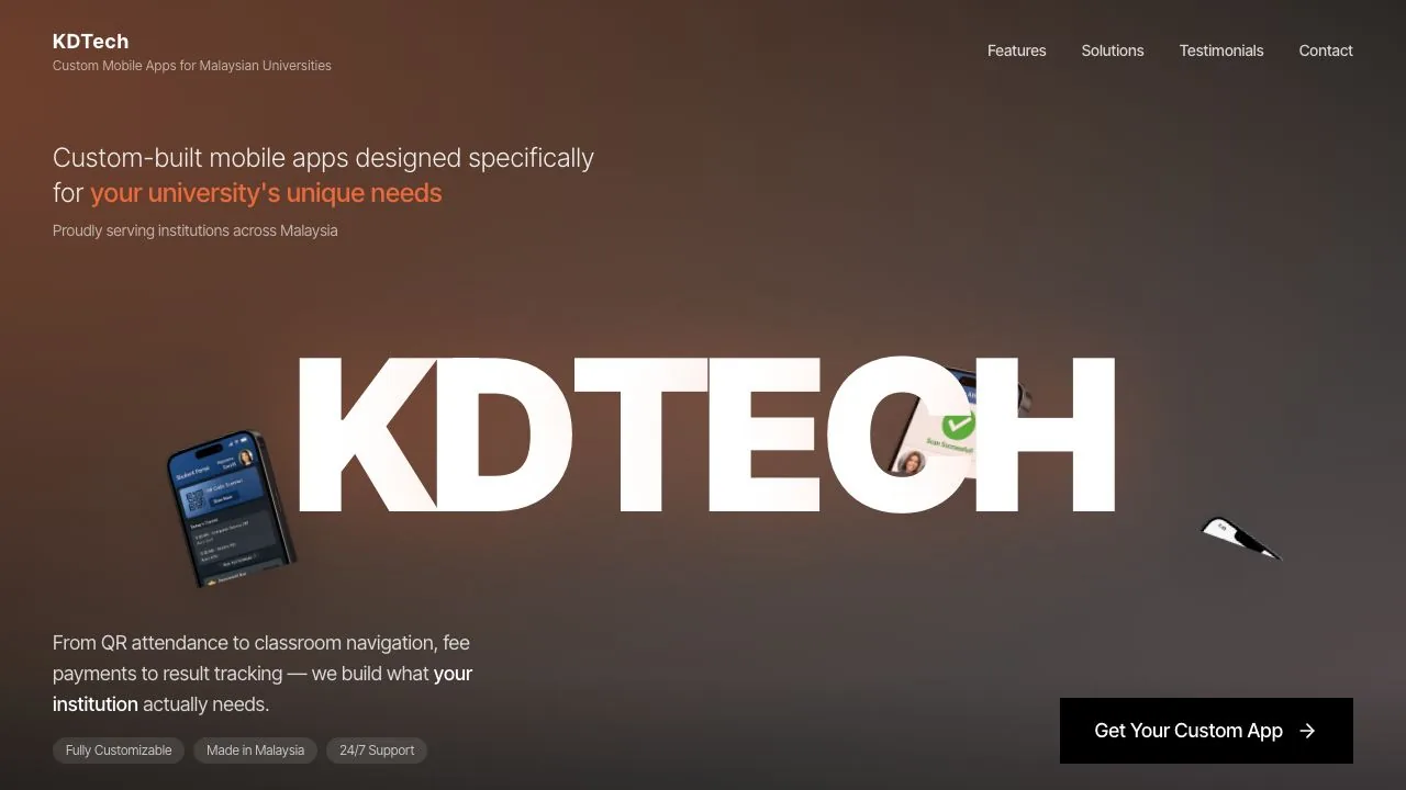 KD Tech company website preview